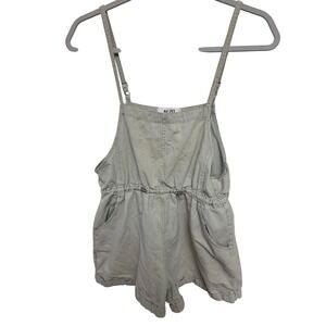AFZO Women's Romper Overalls Jumpsuit Shorts Beige Casual Summer‎ Large